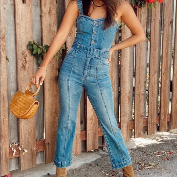 Show Me Your Mumu Denim Jumpsuit - Picture 2 of 5